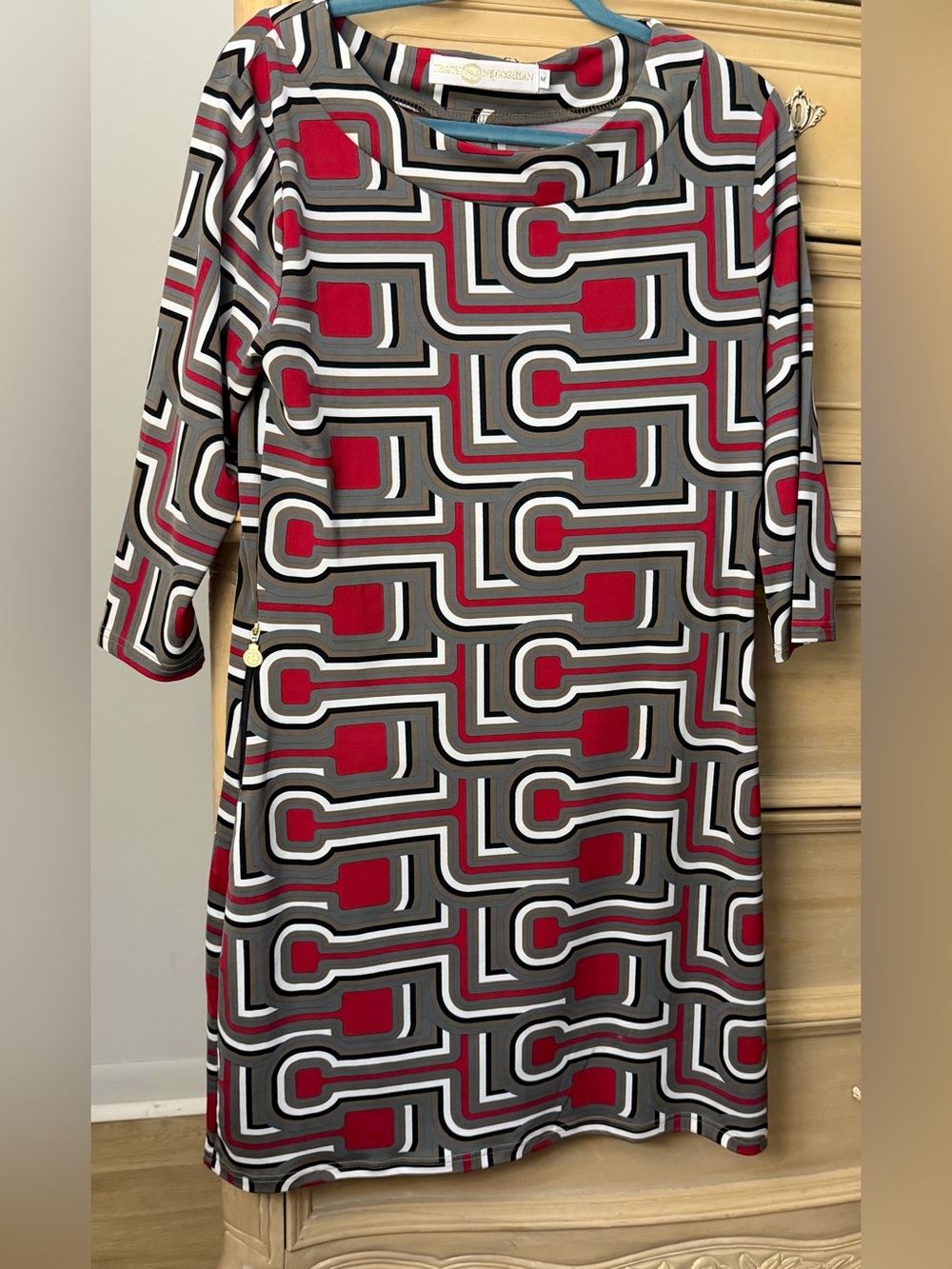 Tracy negoshian colorful pattern dress